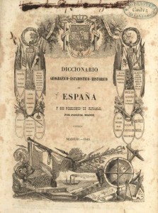 Portada del diccionario Madoz